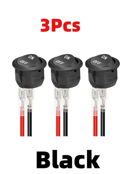 5/10 шт. Кнопочный переключатель включения-выключения, круглый 20 мм, 2-контактный, с термоклеммой, 250В 125В