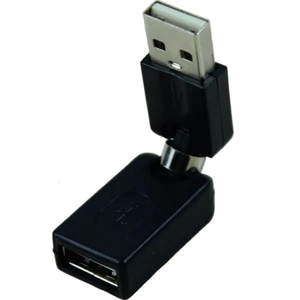 Черный адаптер USB 2.0 папа и женщина с углом поворота на 360 градусов