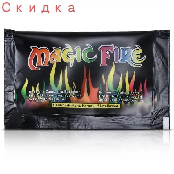 Красящий порошок Magic Fire Flame зеленый 30 гр., набор для костра, магический огонь для кемпинга на открытом воздухе
