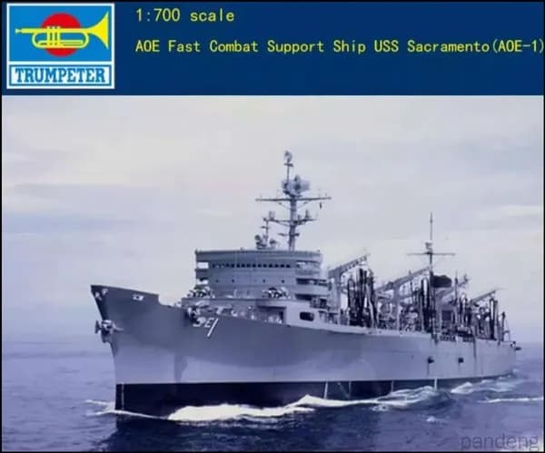 Премиум сборная модель американского корабля Сакраменто AOE1 Trumpeter 1/700 05785.
