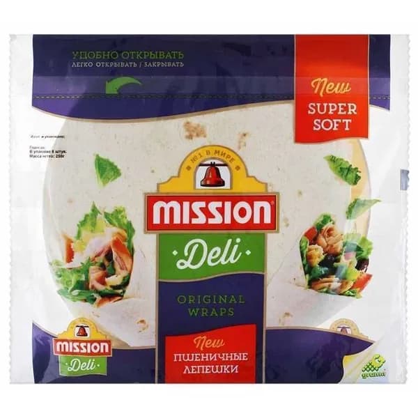 Mission Пшеничные Лепешки Тортильи, 250 г
