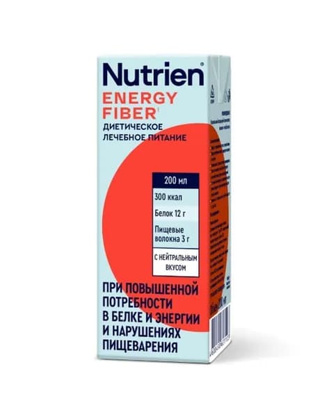 Nutrien Energy Fiber / Нутриен Энерджи Файбер, 200 мл х 1 шт с нейтральным вкусом готовое питание с 1 года