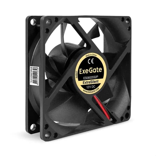 Корпусный вентилятор ExeGate ES08025S2P (EX299875RUS) 1900RPM 80x80x25 мм, 1 шт