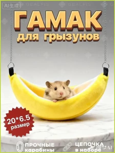 Гамак домик для крыс грызунов банан 20 см