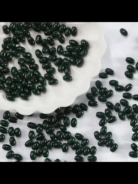 Бусины из фарфора овальные 4x6 мм Зеленый, 50pcs, 16 Dark Gr