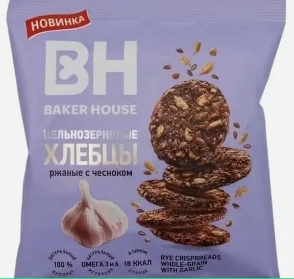 Хлебцы ржаные с чесноком 50 г