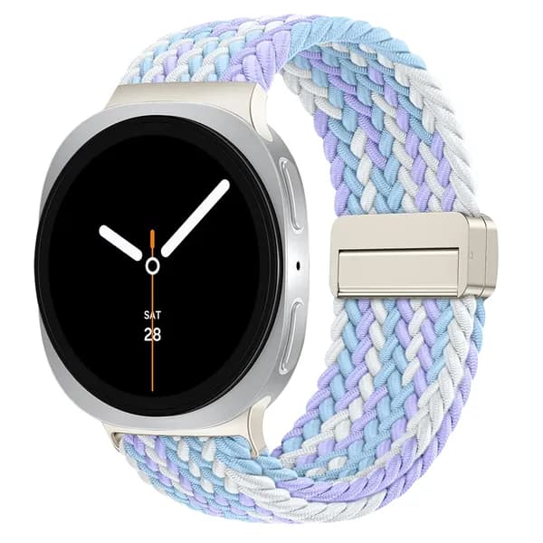 Нейлоновый плетеный одноколёсный ремешок для Samsung Galaxy Watch 8 40 мм / 44 мм Магнитный ремешок для Galaxy Watch 8 Classic Correa