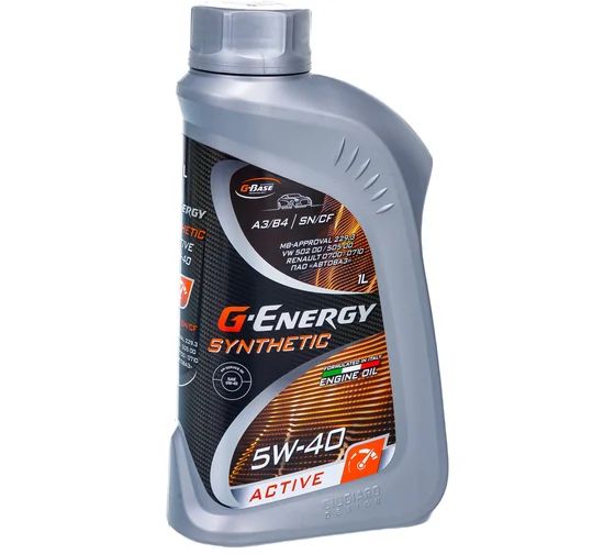 G-Energy Масло моторное 5W40 синтетическое Synthetic Active API SN/CF, ACEA A3/B4 1л G-Energy Не подлежит классификации по SAE Масло моторное, Синтетическое, 1 л