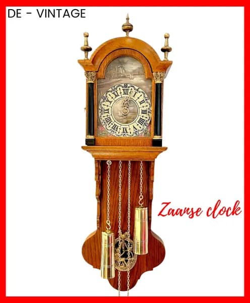 Часы настенные винтажные Zaanse Clock, механические (15). Голландия