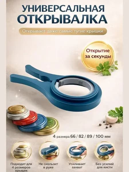 Открывалка-закрывалка для стеклянных банок с винт крышками