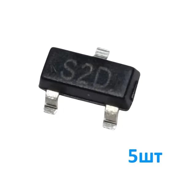 IRLML2402 5шт, (S2D, 1AHK) Полевой транзистор, N-канальный, 20В, 1.2А 0.25Ом, корпус SOT-23, маркировка S2D или 1AHK