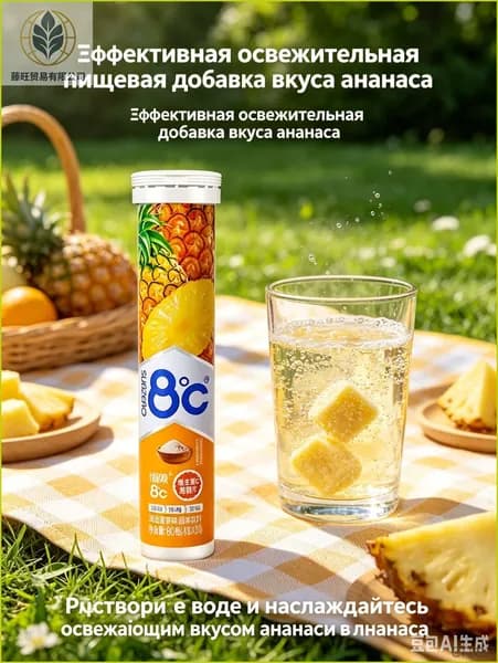 Напиток с различными вкусами из твердого прессованного сахара Haiyi Vitamin C в шипучих таблетках при температуре 8 C с витамином VC для взрослых