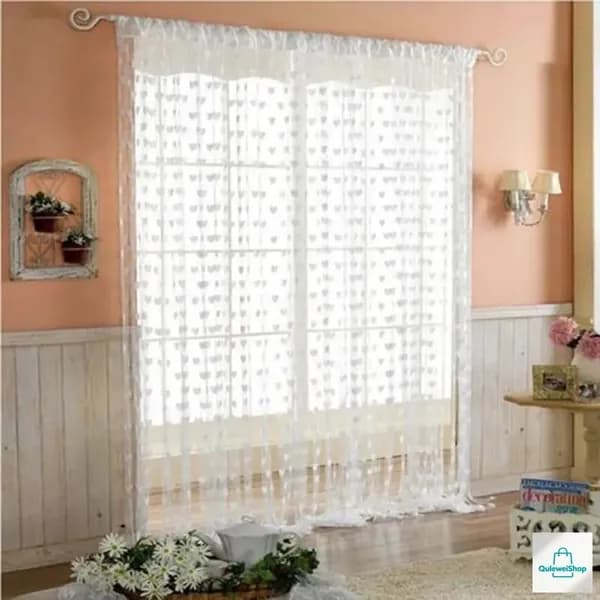 Тюль  100x200 см крепление Петли, белый