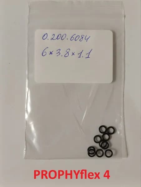 0.200.6084 Кольца уплотнительные 6*3.8*1.1 O-RING резиновые, 10шт