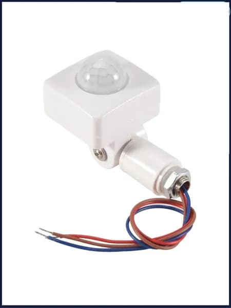 Автоматический инфракрасный датчик движения PIR 85-265V, для уличного светильника / настенный монтаж, 160 градусов, 10 м, белый.