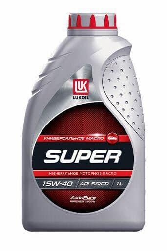ЛУКОЙЛ (LUKOIL) СУПЕР 15W-40 Масло моторное, Минеральное, 1 л