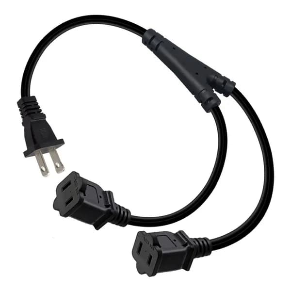Переходник питания NEMA 1-15P 2x1-15R, ETL, 64cm