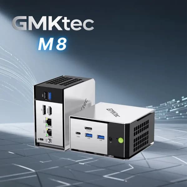 GMKtec Мини-ПК M8 (AMD Ryzen 5 PRO 6650H, RAM 16 ГБ, SSD 1024 ГБ, AMD Radeon, Windows 11 Pro), белый