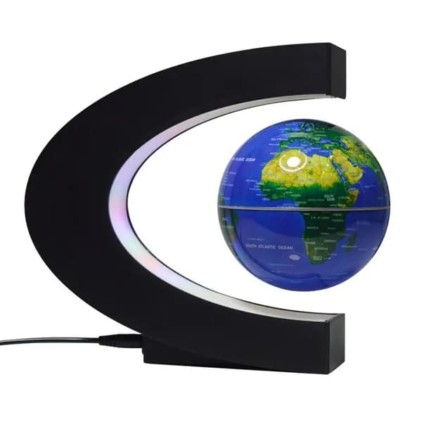 3-дюймовый левитирующий глобус с магнитной подвеской и LED-подсветкой. Обучающий декор для стола