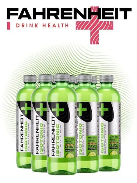 Напиток Изотоник Fahrenheit Isotonic Kiwi (Фаренгейт Киви) 9 шт х 0,5 л негаз.