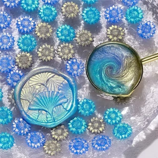 1 набор из 100 зерен восковой краски Aurora mixed color fire paint-twilight dye