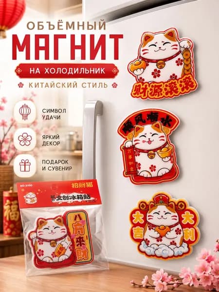 Китайский объёмный магнит на холодильник