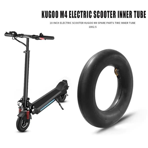 Запасная камера для электросамоката Kugoo M4, 10 дюймов, 10 2,5 дюйма, с изогнутым клапаном