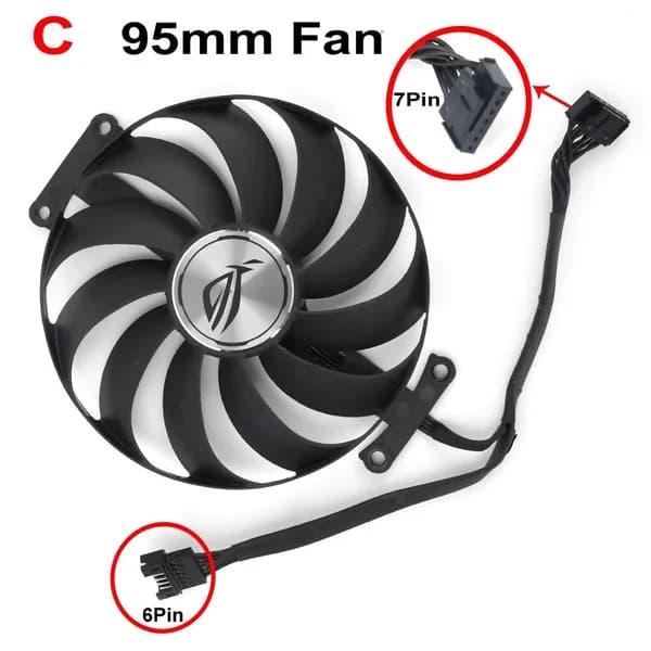 Вентилятор для Asus ROG strix RTX 3090 3080 3070 ПРАВЫЙ