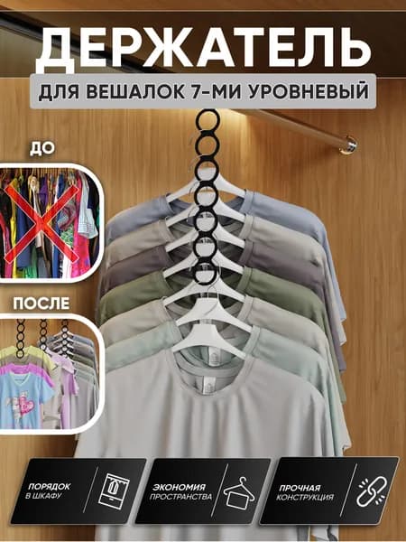 RightSide Вешалка плечики 5 см 1 шт металл черный, черный матовый