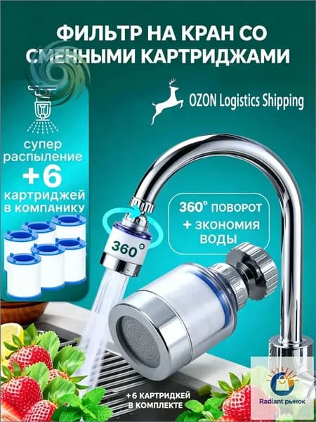 Премиумнабор водосберегающих картриджей и фильтра для кухни Vepul