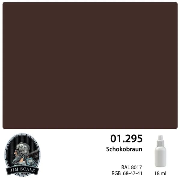 01.295JIM Краска водно-акриловая цвет Schokobraun RAL 8017 Jim Scale