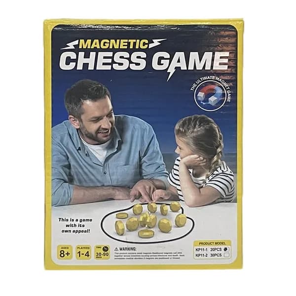 Семейная магнитная игра Шахматы 20 элементов, жёлтая
