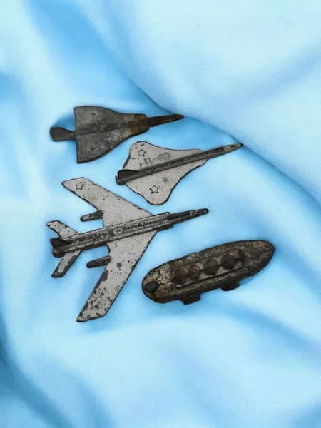 Набор винтажных военных фигурок, СССР, 4шт