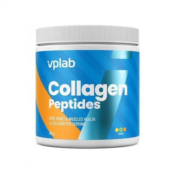 Коллаген VPLAB Collagen Peptides, порошок, 300гр, апельсин. Срок до 09.2026.