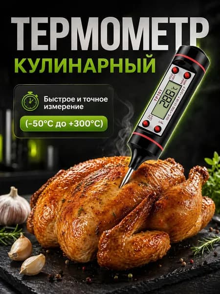 Кулинарный термометр Prime Chef с щупом 15 см