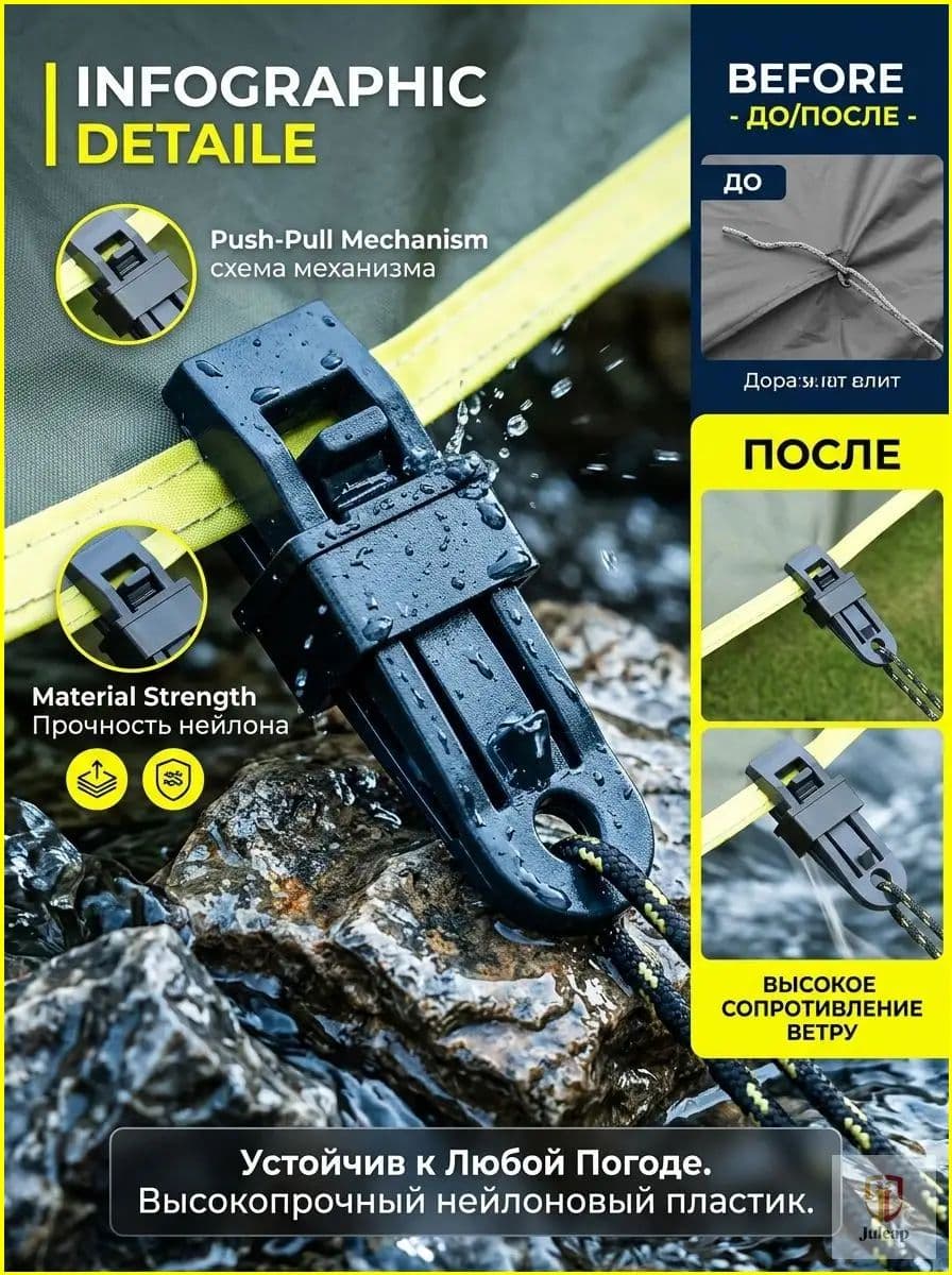 Эксклюзивный пластиковый захват для активного досуга, чёрный