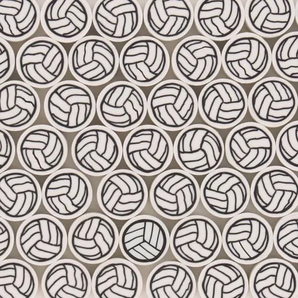 Художественные бусины из мягкого пластика, волейбол