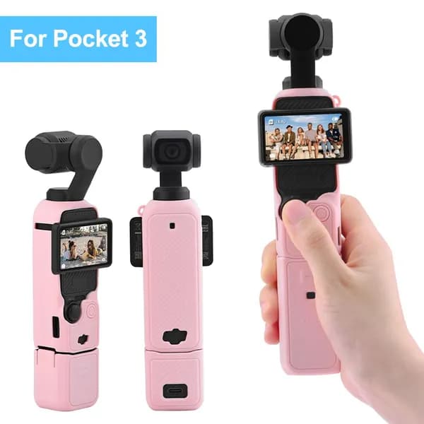 Силиконовый чехол для DJI Osmo Pocket 3 розового цвета