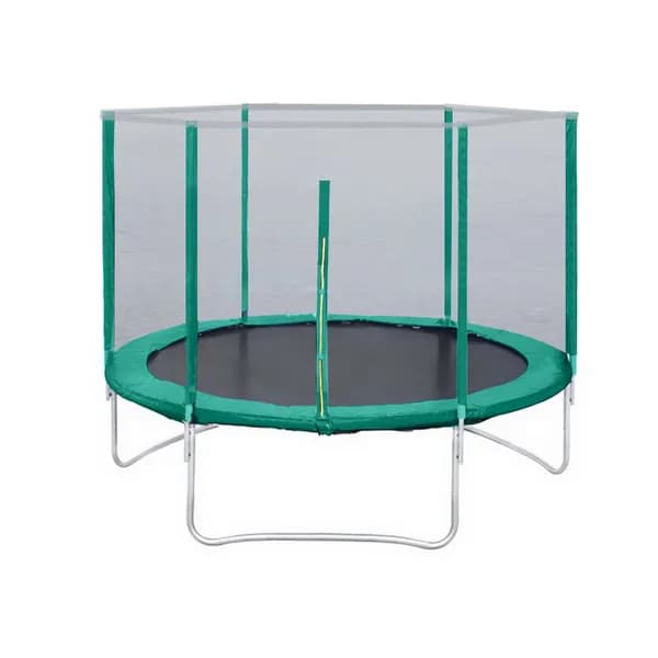 Батут  каркасный КМС с защитной сеткой "Trampoline 10" диаметр 3,0 м зелёный
