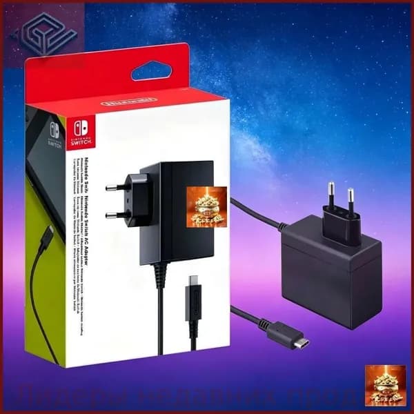 Блок питания Nintendo Switch, быстрая зарядка мощностью 39 Вт, разъём европейского стиля, подходит для Switch OLED/Lite, док для питания телевизора