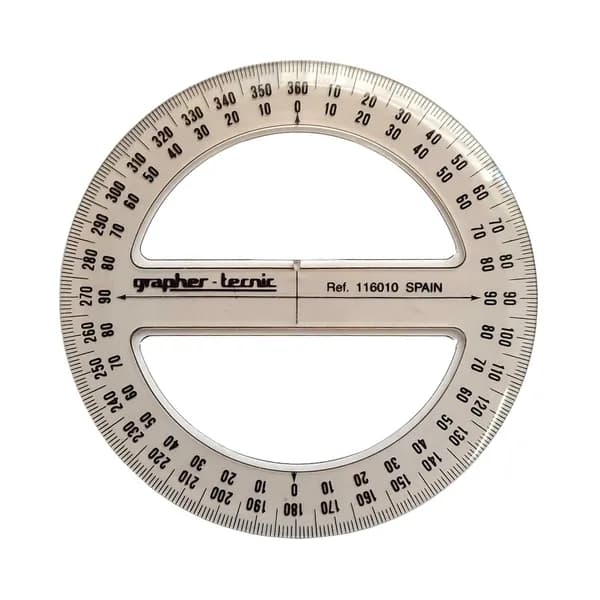 Транспортир 360 Domingo Ferrer Protractors Grapher-Technic, длина 10 см