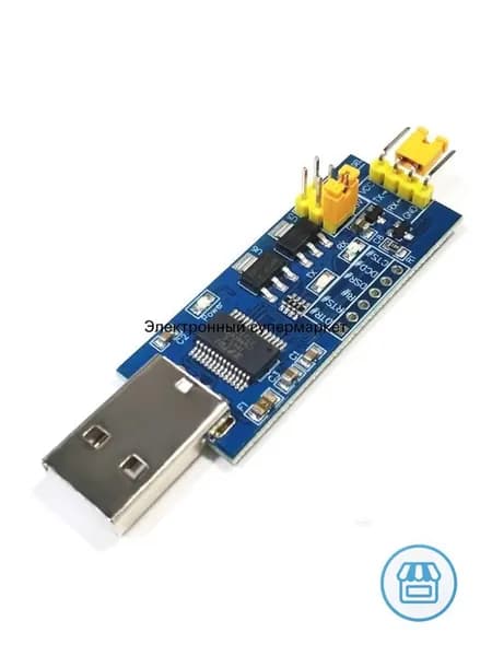 Модуль преобразователя USB-UART на FT232RL (TTL 5В/3.3В/1.8В, для отладки и прошивки)