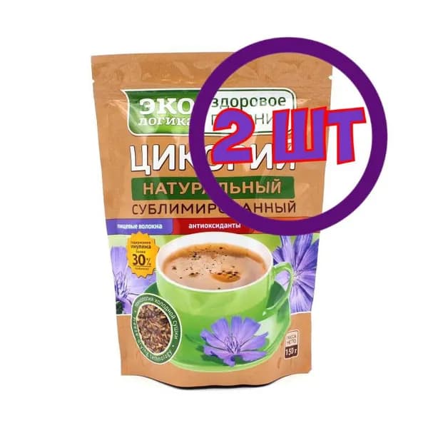 Цикорий растворимый ЭКОЛОГИКА Здоровое Питание м/у,150 г, (комплект 2 шт.) 5005606