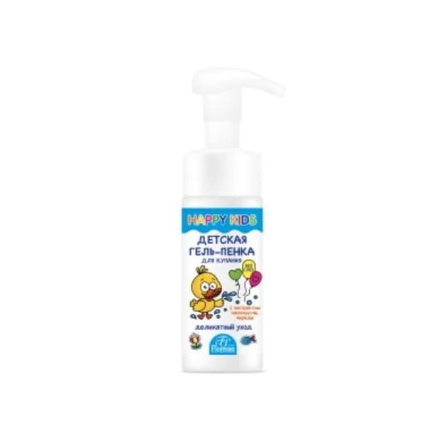 Floresan Гель-пенка для купания Happy kids, с экстрактом череды и календулы, 170 мл