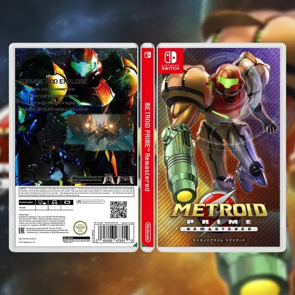 Metroid Prime / Обложка для Кейса Nintendo Switch