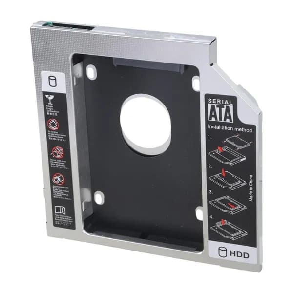 Универсальный адаптер SATA для HDD/SSD 12.7 мм, Черный