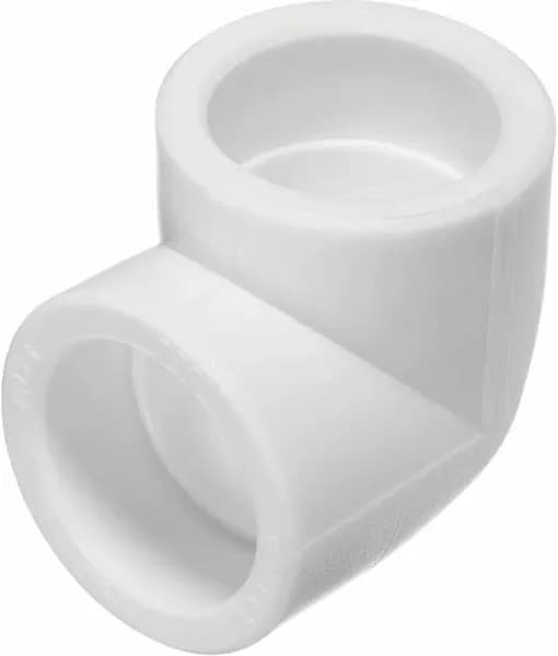 Угольник (отвод) PP-R Дн50х90гр, белый,полипропилен,под сварку VALFEX 10108050