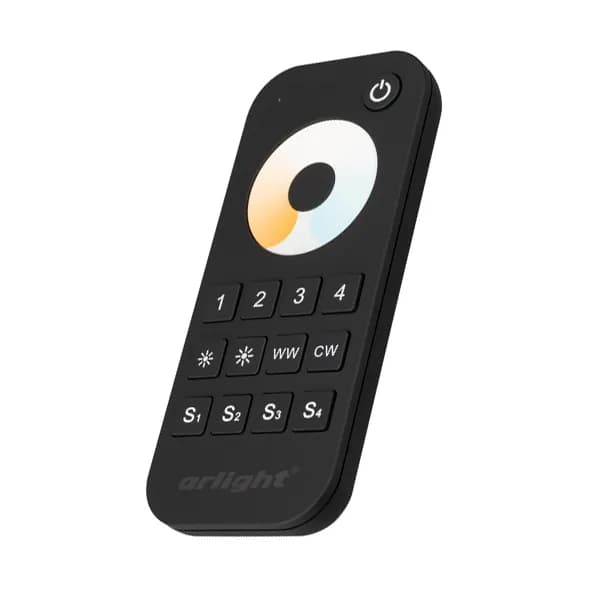 Пульт управления мультибелой подсветкой SMART-R34-MIX Black (4 зоны, 2.4G) (Arlight, IP20 Пластик, 5 лет)