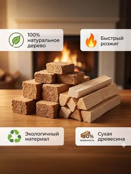 Брикеты для розжига с лучиной