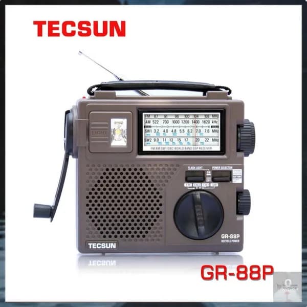 Портативный радиоприемник Tecsun GR-88P с цифровой демодуляцией сигнала (DSP), предназначенный для аварийного/экологичного/ручного генератора.
